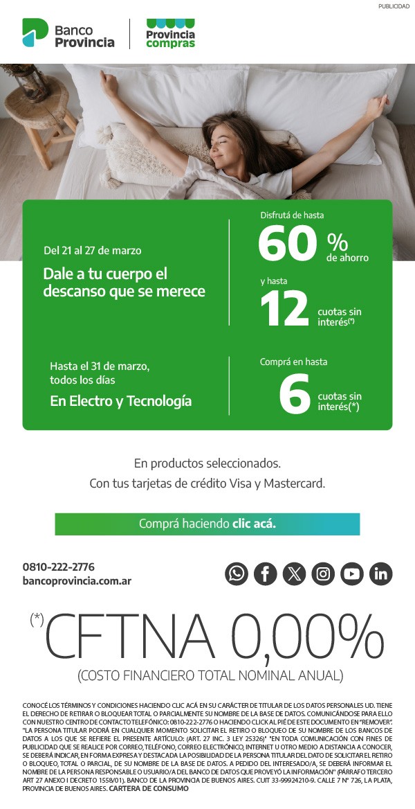 BENEFICIOS BANCO PROVINCIA